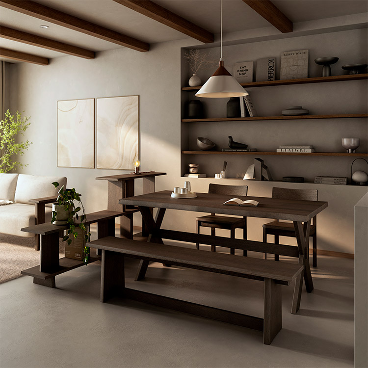 ルスカ】 ダイニングテーブル 幅165cm ダスクブラウン 通販 | 【公式