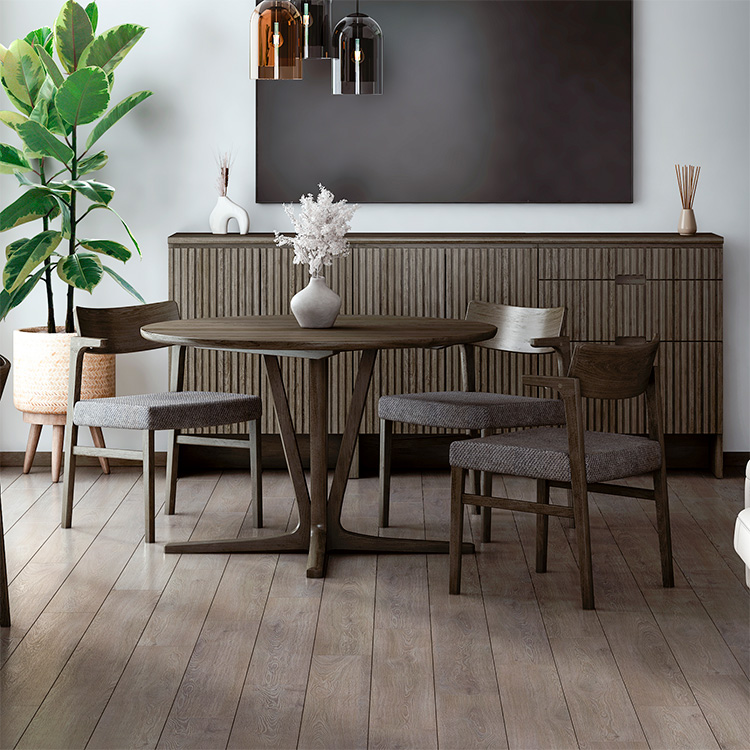 <p>安定感のあるデザインが特徴の1本脚。<br />※画像はイメージ（幅110cm）です。</p>