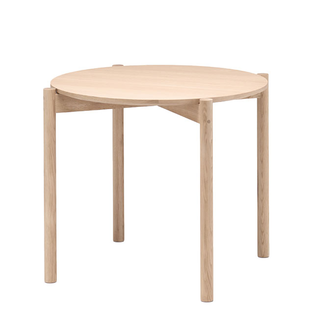 【KNS】 Castor Table Round D343FF 【85】 Pure Oak