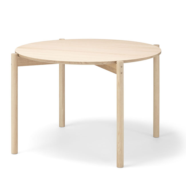 【KNS】 Castor Table Round D343GF 【110】 Pure Oak