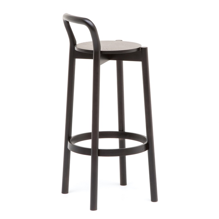 カリモク家具　黒の木製バースツール Castor Barstool High ‒ KARIMOKU NEW STANDARD (KNS)