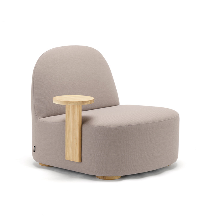ラウンドチェア Polar Lounge Chair L With Side Table Right (ポーラーラウンジ