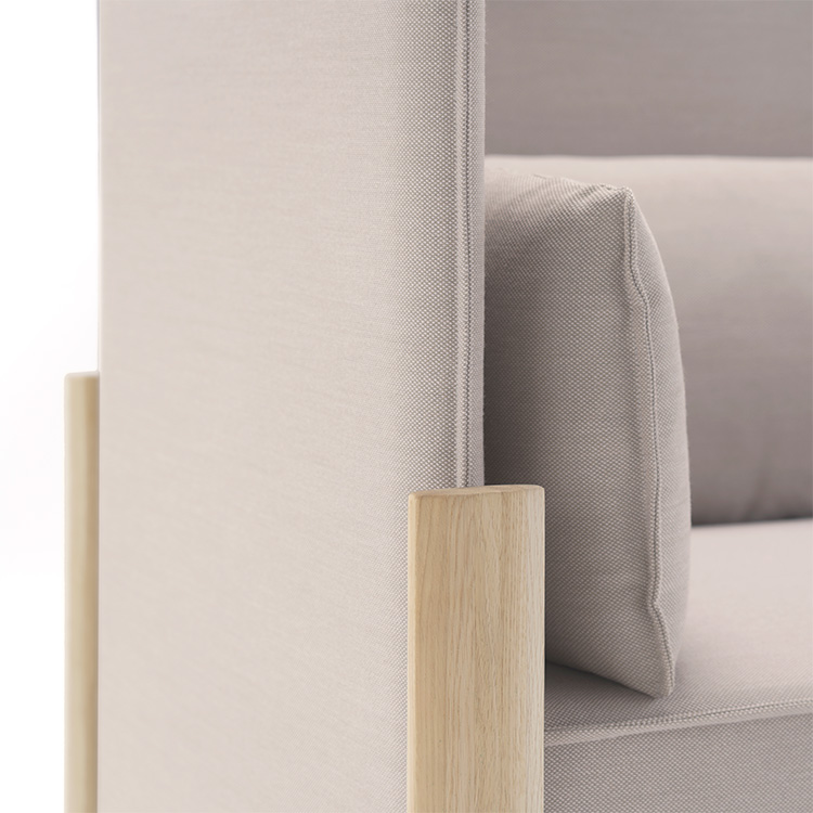 Fence Sofa (フェンスソファ) 3シーター U3443E Blue Gray/Pure Oak