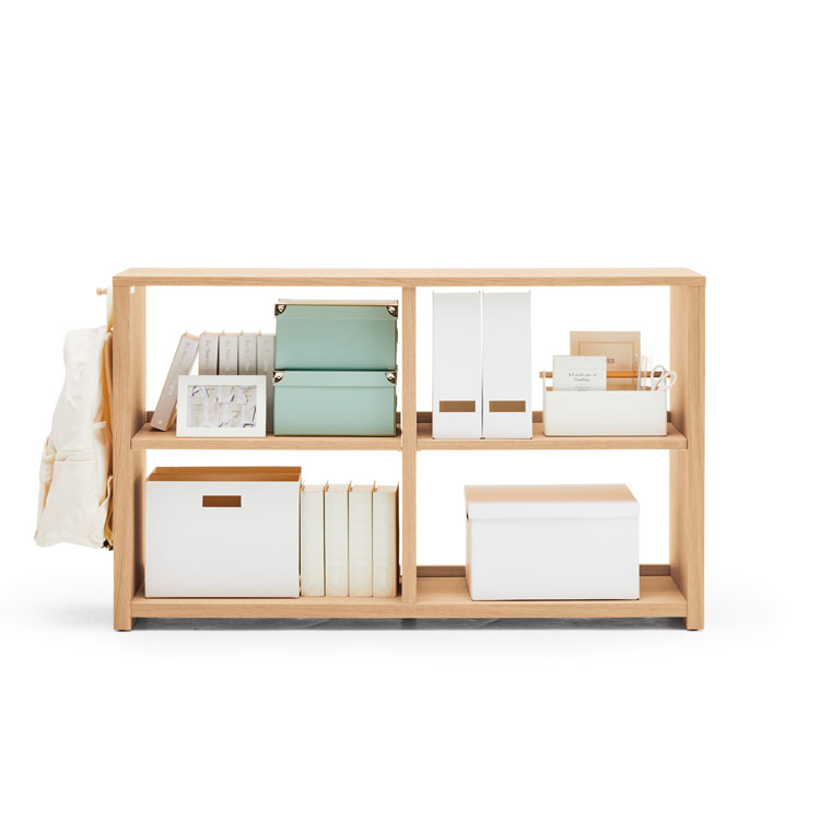 書棚 オープンタイプ 幅120cm QS4082 ピュアオーク 通販 | 【公式