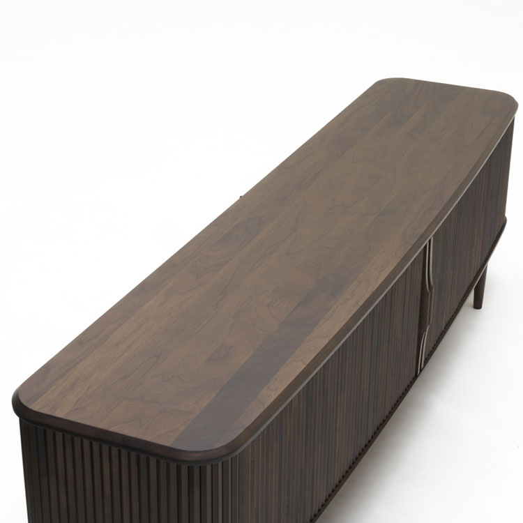 ロールドアテレビボード 幅200cm QW7407 スモークドオークKR