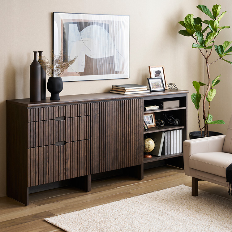 サイドボード（板扉） QW8000 スモークドオークKR 通販 | 【公式