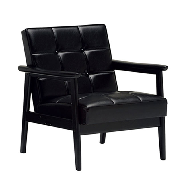 【カリモク60】Kチェア1シーター 幅65cm  W36140 ブラックブラック