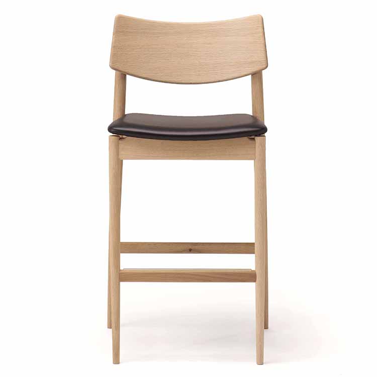 KARIMOKU CASE】A-BS03 Bar Stool Leabelle Bitter Brown/Pure Oak