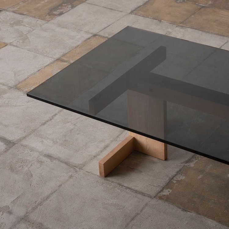 KARIMOKU CASE】A-CT01 Coffee Table Tinted Glass Pure Oak