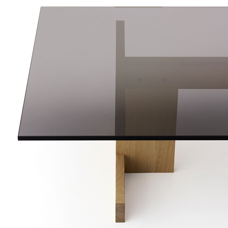 KARIMOKU CASE】A-CT01 Coffee Table Tinted Glass Pure Oak