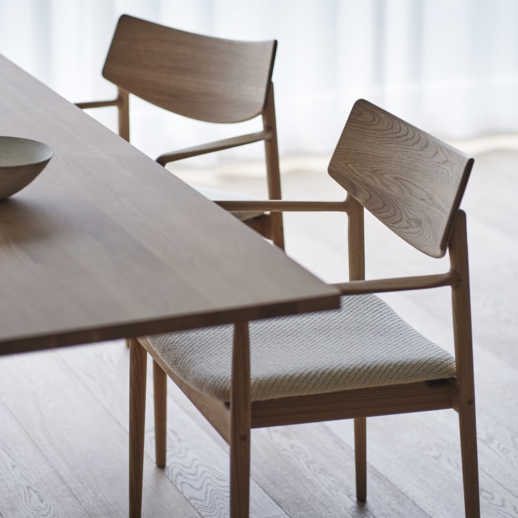 KARIMOKU CASE】A-DC02 Dining Chair Steelcut Trio3-205/Pure Oak