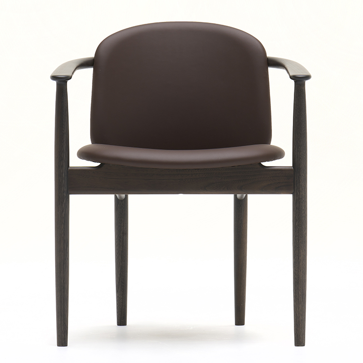 KARIMOKU CASE】A-DC05 Dining Chair Leabelle Chocolat Brown/Smoked Oak