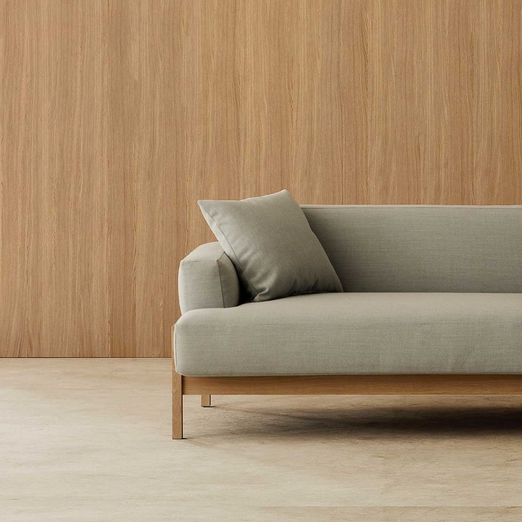 KARIMOKU CASE】A-S01 3Seater 3P Steelcut Trio3-113/Pure Oak