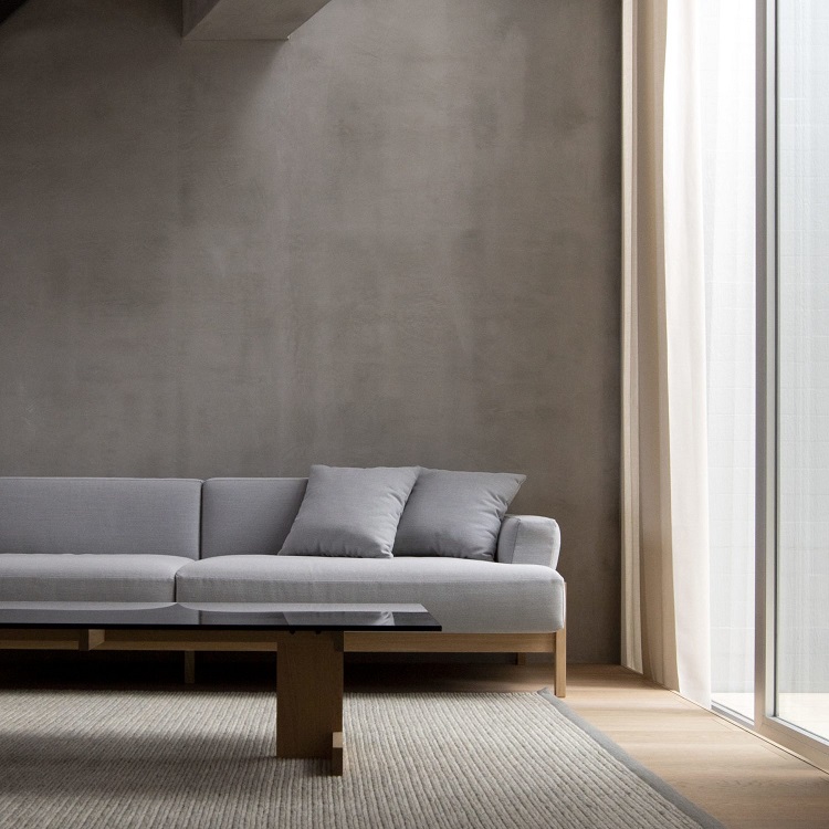 KARIMOKU CASE】A-S01 3Seater 3P Steelcut Trio3-113/Pure Oak