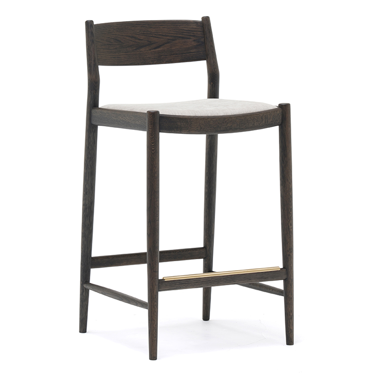 KARIMOKU CASE】N-BS01 Bar Stool Low Maple-222/Smoked Oak