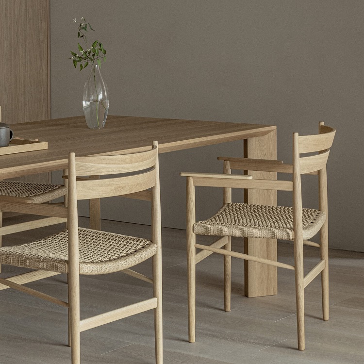 KARIMOKU CASE】N-DC04 Dining Chair Paper cord Pure Oak