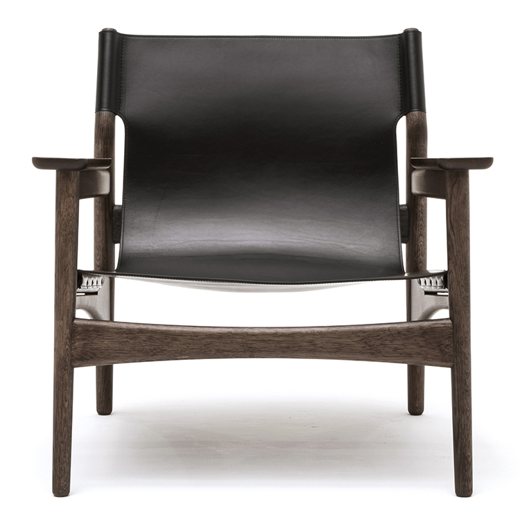KARIMOKU CASE】 N-LC02 Lounge Chair Leather/Smoked Oak