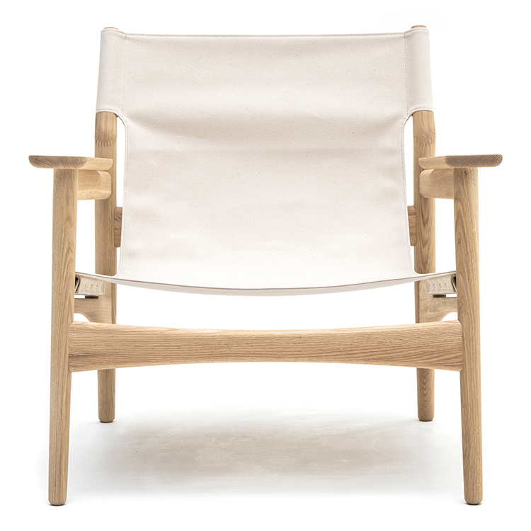 KARIMOKU CASE】 N-LC02 Lounge Chair Canvas/Pure Oak