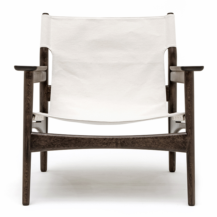 KARIMOKU CASE】 N-LC02 Lounge Chair Canvas/Smoked Oak