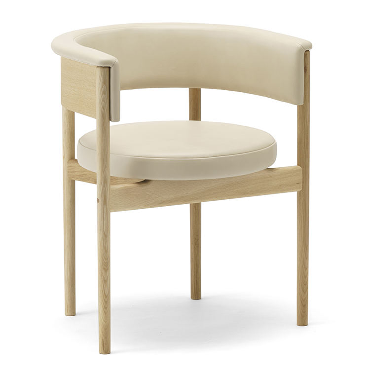 KARIMOKU CASE】N-SC01 Dining Chair Leabelle White/Pure Oak