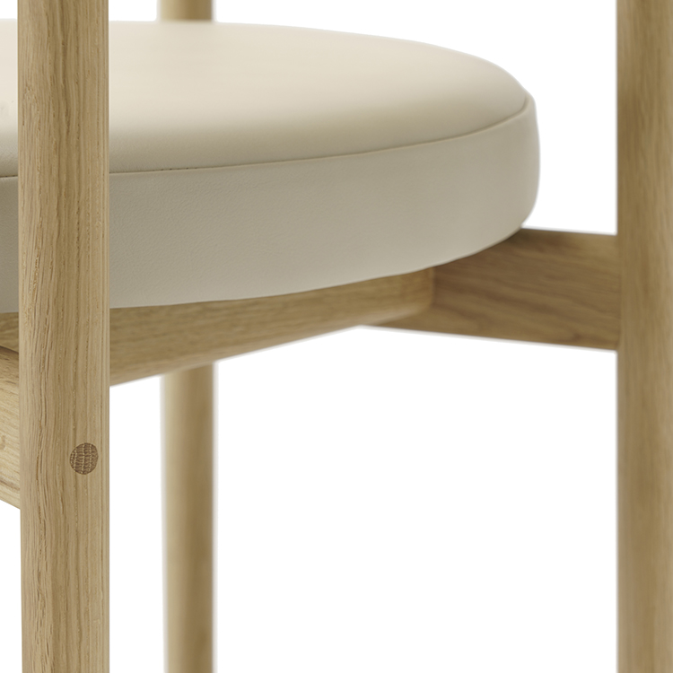 KARIMOKU CASE】N-SC01 Dining Chair Leabelle White/Pure Oak