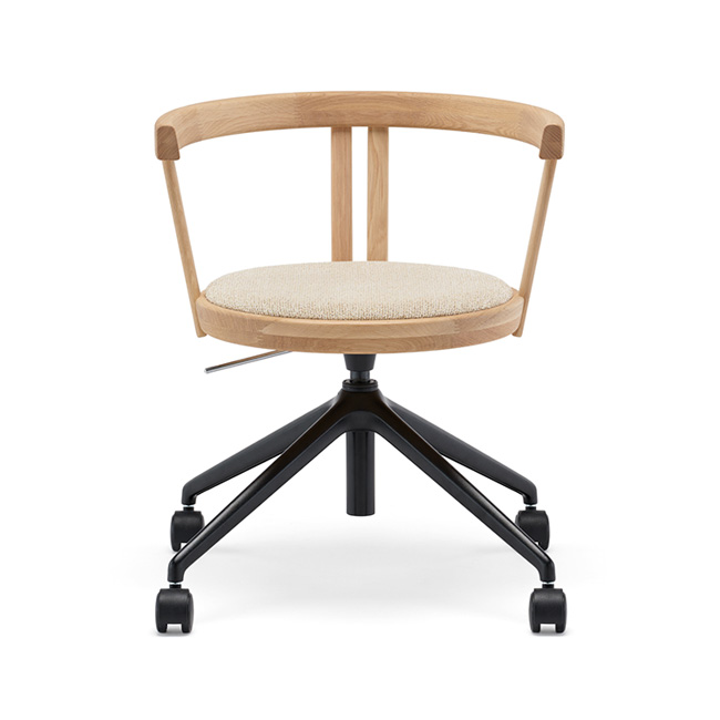 【KARIMOKU CASE】N-TC01  Desk Chair Moss-019/Pure Oak